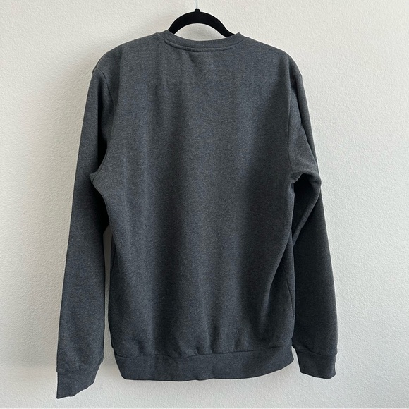 ADIDAS Mens Essential Fleece Sweatshirt in Grey Size Medium - Picture 6 of 13